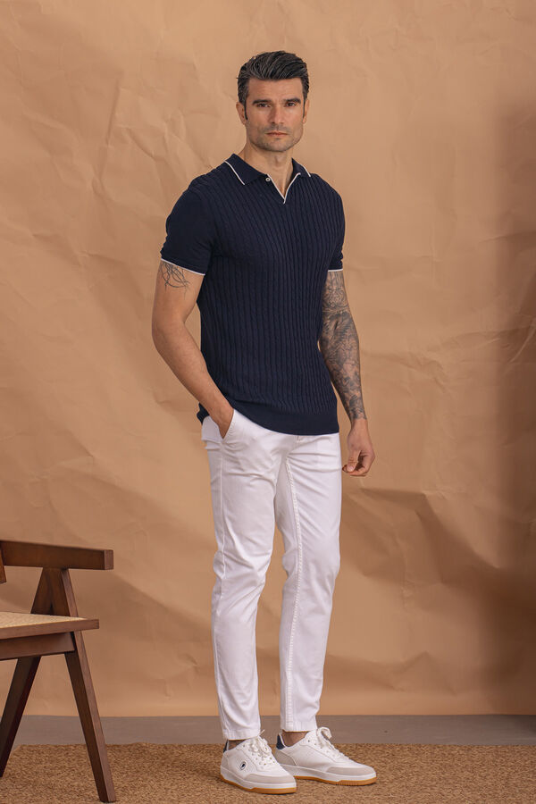 Celopman Polo Tricot Azul Marinho azul