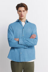 Springfield Camisa de ganga azul