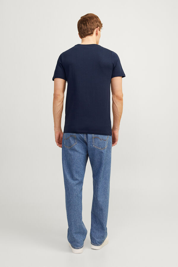 Jack & Jones T-shirt manga curta logo azul