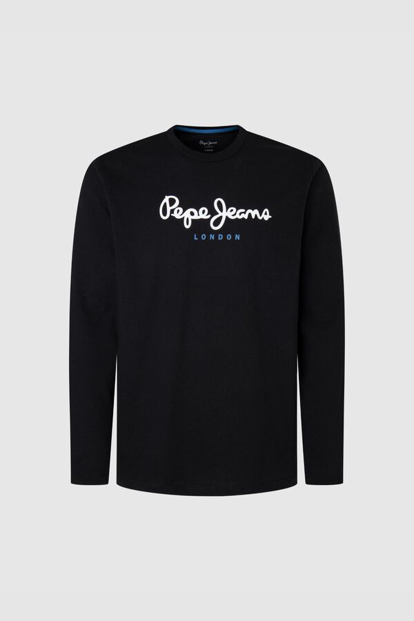 Pepe Jeans T-shirt manga comprida preto