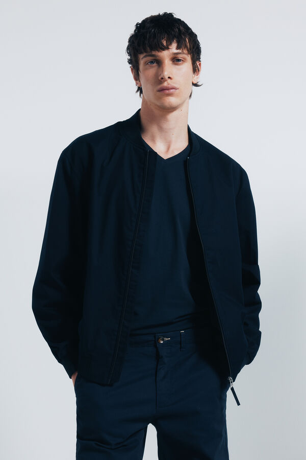 Springfield Pantalón chino slim fit azul