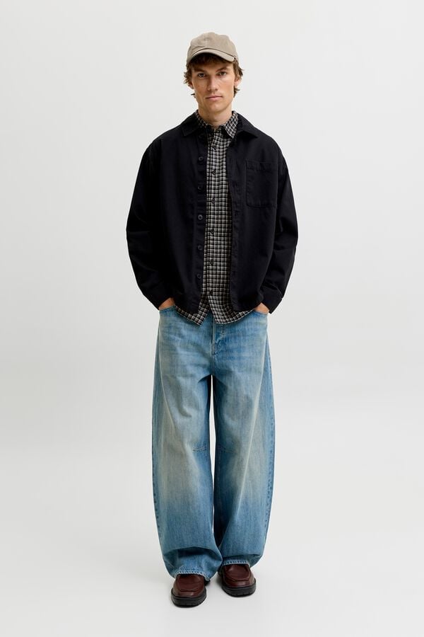 Jack & Jones Camisa aos quadrados preto