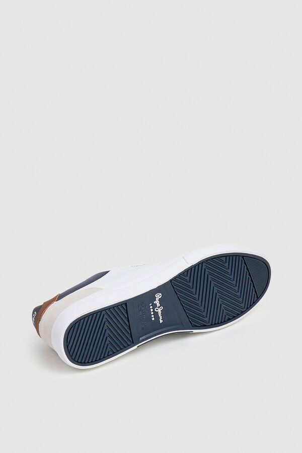 Pepe Jeans Zapatillas Clásicas Con Detalles En Ante blanco