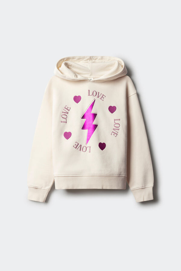 Springfield Kids Girl's lightning sweatshirt. white