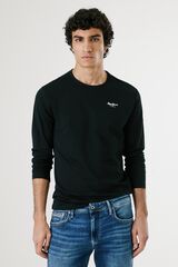 Pepe Jeans Camiseta Slim Fit Manga Longa preto