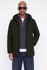 Jack & Jones Parka comprida com capuz verde