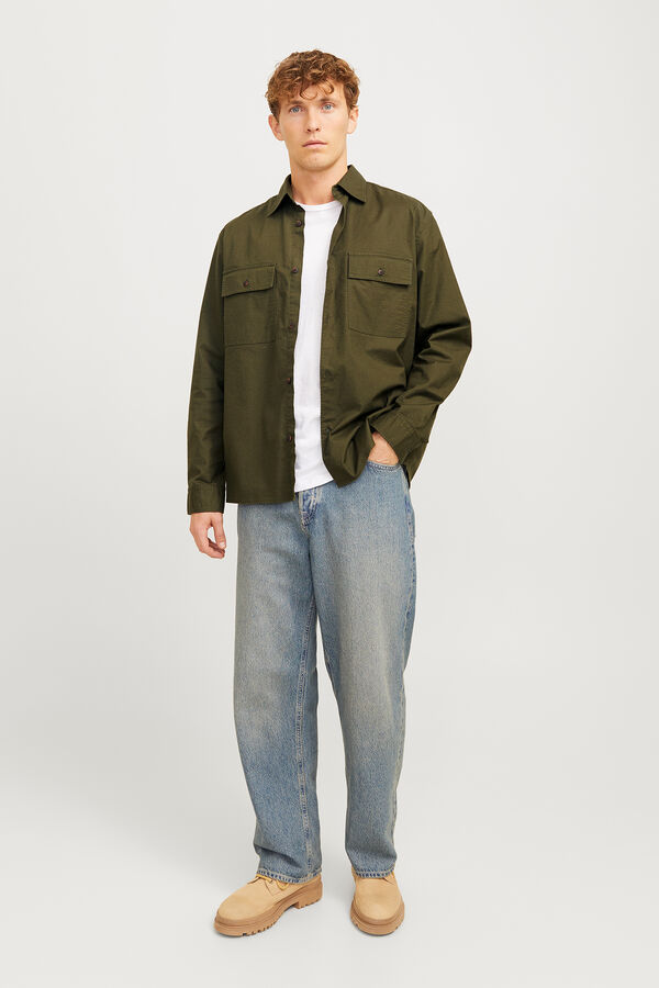 Jack & Jones Camisa Oxford grande verde