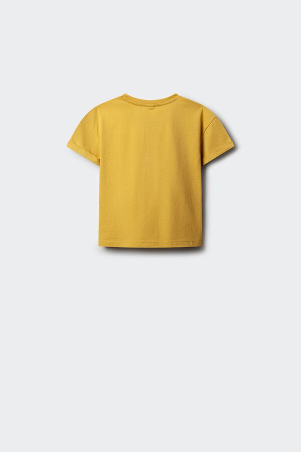 Springfield Kids Camiseta "Coraz&oacute;n con pelazo" amarillo