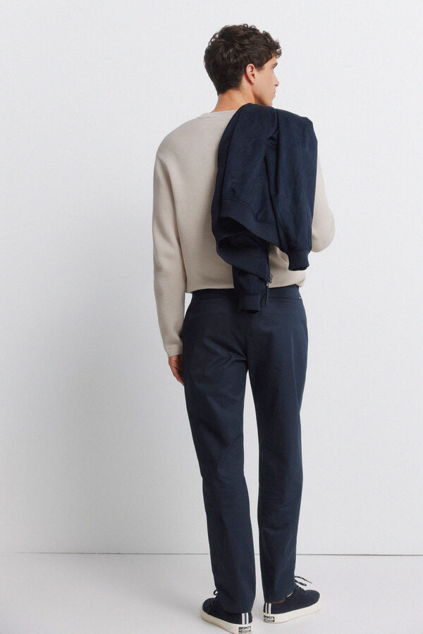 Springfield Micro-printed slim fit chinos blue