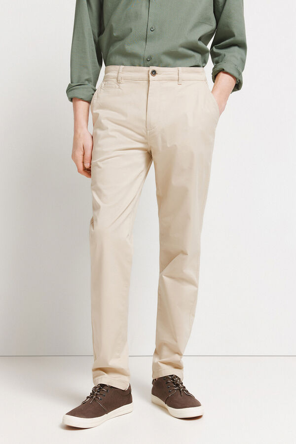 Springfield Cal&ccedil;as chino slim fit bege