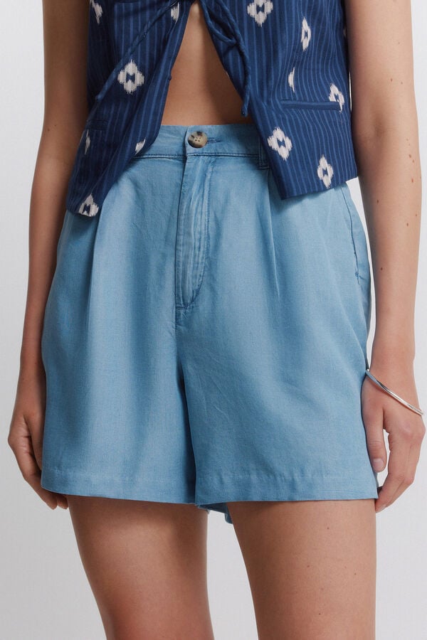 Springfield Cal&ccedil;&otilde;es em tencel azul