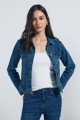 Springfield Jaqueta jeans de algodão azul