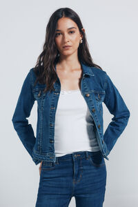 Springfield Jaqueta jeans de algodão