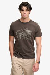 Superdry T-shirt de manga curta vintage cinzento