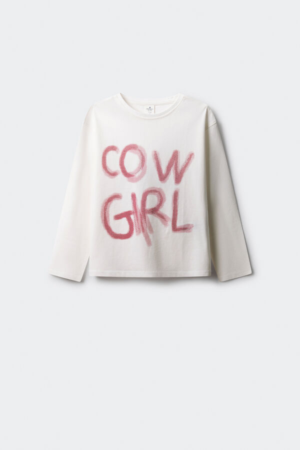 Springfield Kids Camiseta cowgirl bege