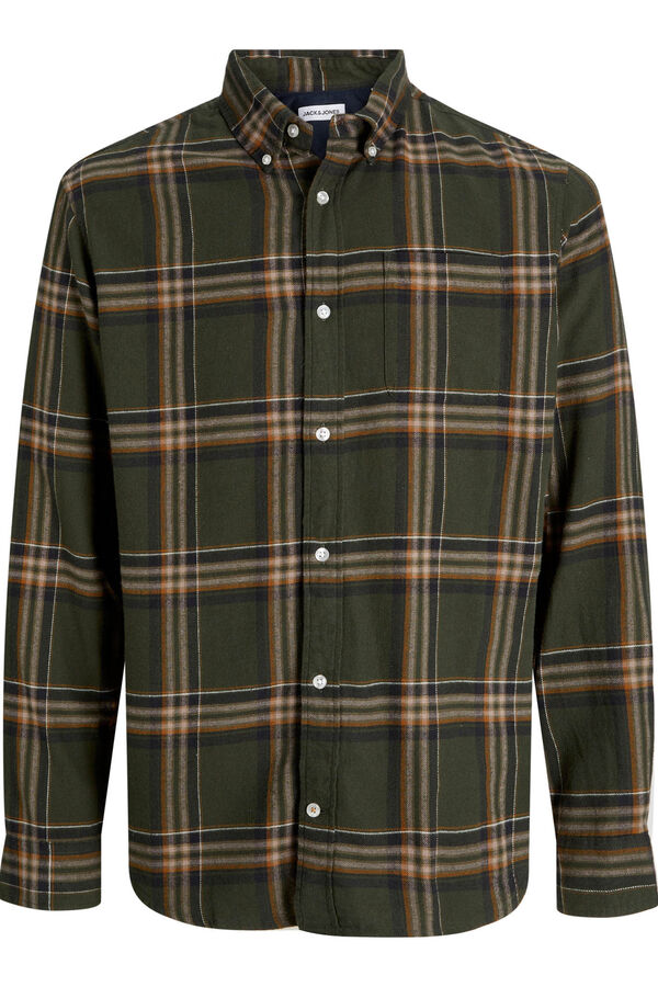 Jack & Jones Camisa xadrez regular fit verde