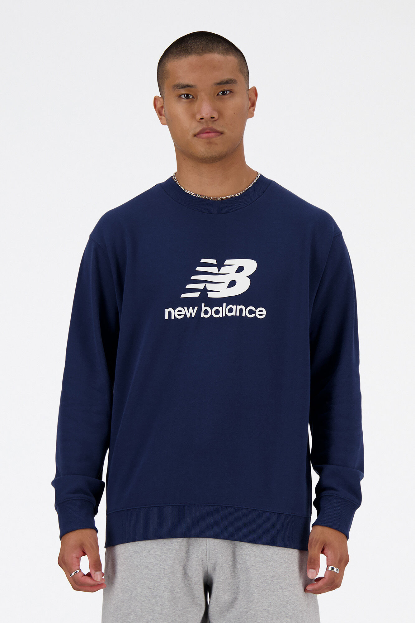New Balance Sweatshirt com capuz e logotipo empilhado