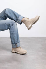 XTI Bota estilo militar bege