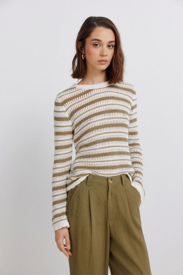 Springfield Cal&ccedil;as de linho estampado