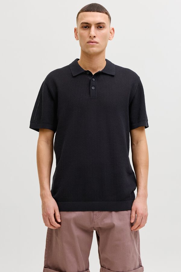 Jack & Jones Polo punto regular fit negro