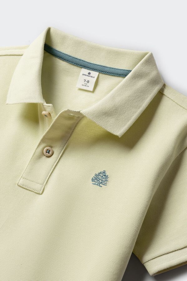 Springfield Kids Polo b&aacute;sico para menino branco