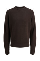 Jack & Jones Camisola b&aacute;sico de gola redonda castanho