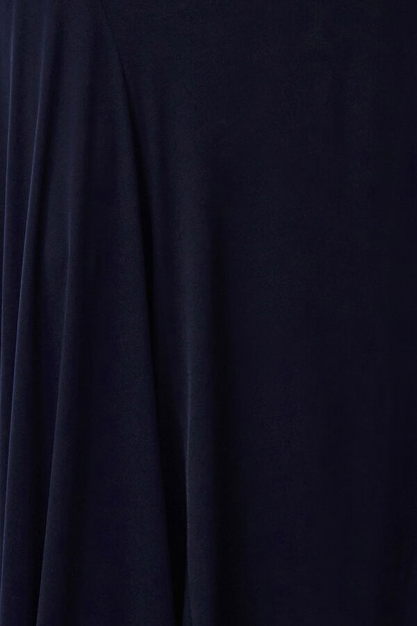 Trendyol Vestido longo de gola alta azul