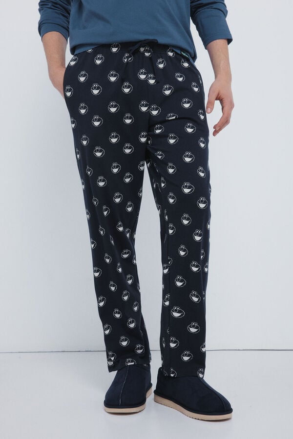 Springfield Pijama longo da Vila Sésamo azul