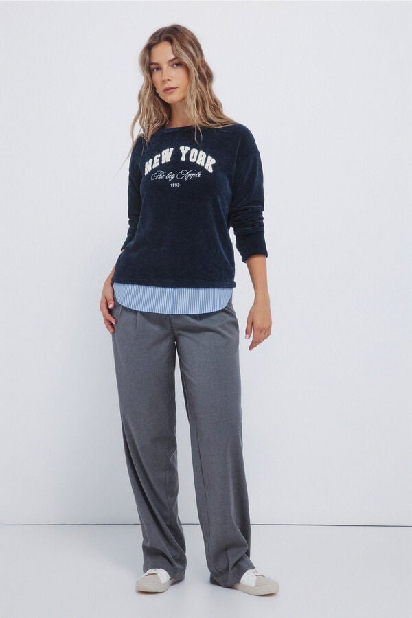 Springfield Camisola chenille "New York" azul