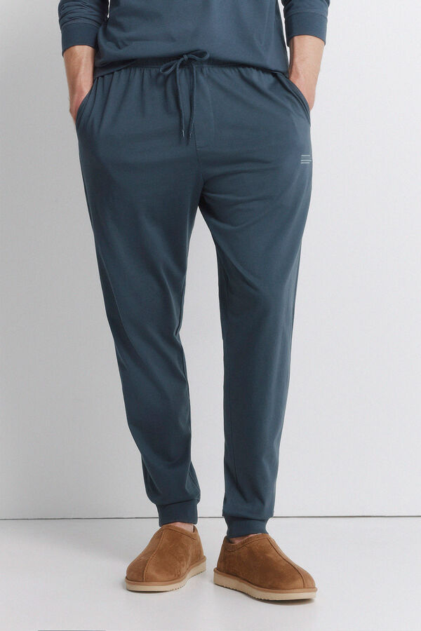 Springfield Pijama comprido b&aacute;sico azul