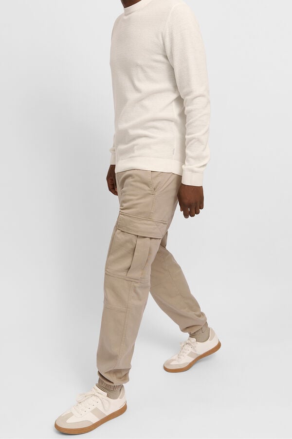 Jack & Jones Calças de ajuste relaxado cinzento