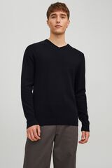 Jack & Jones Camisola de gola em bico preto