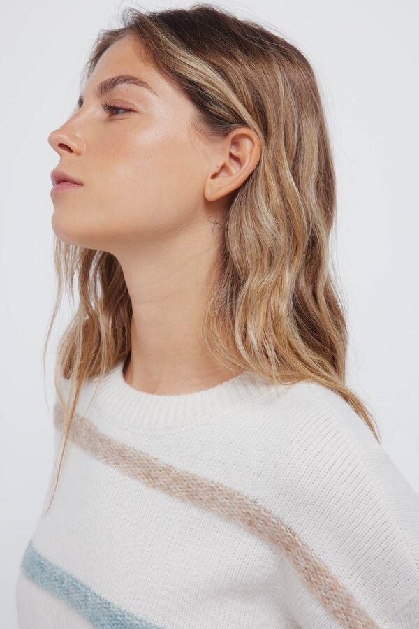 Springfield Camisola riscas bicolor vison