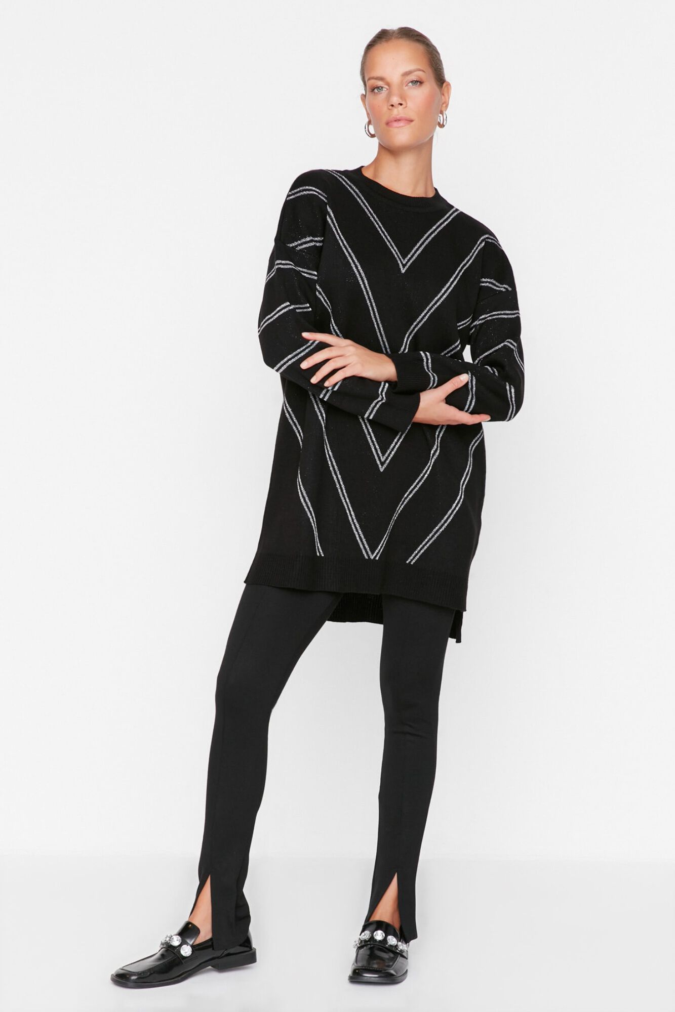 Trendyol Camisola oversize estampada