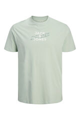 Jack & Jones PLUS T-shirt logo de manga curta azul