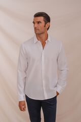 Celopman Camisa de vestir com estrutura branco