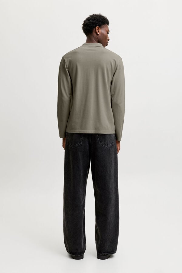 Jack & Jones Polo de manga comprida cinzento