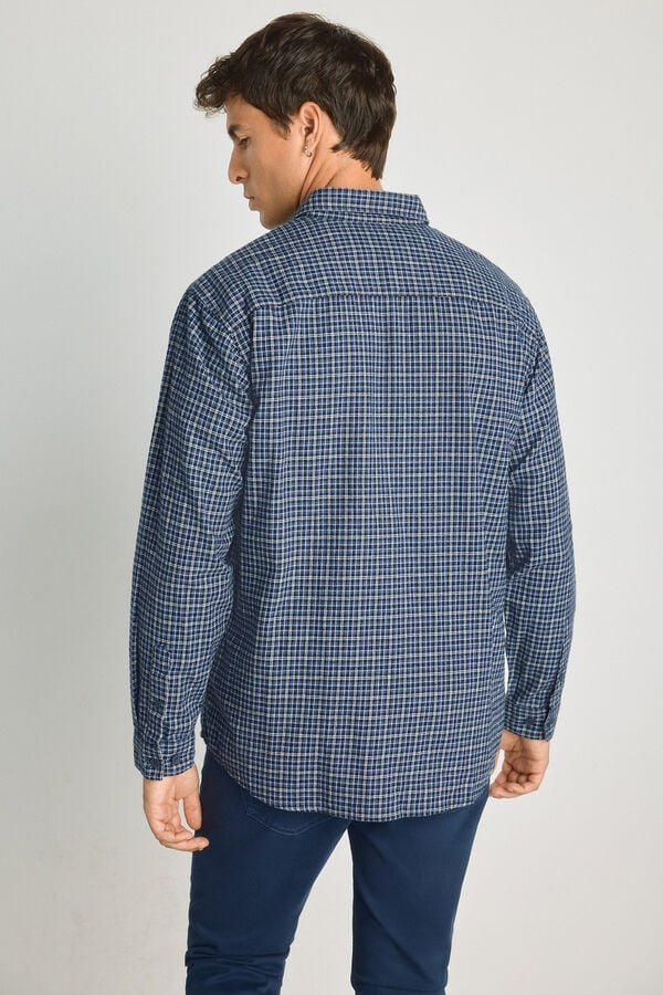 Jack & Jones Camisa aos quadrados azul