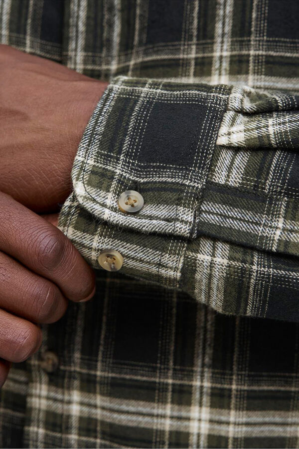 Jack & Jones PLUS Camisa xadrez regular fit PLUS preto