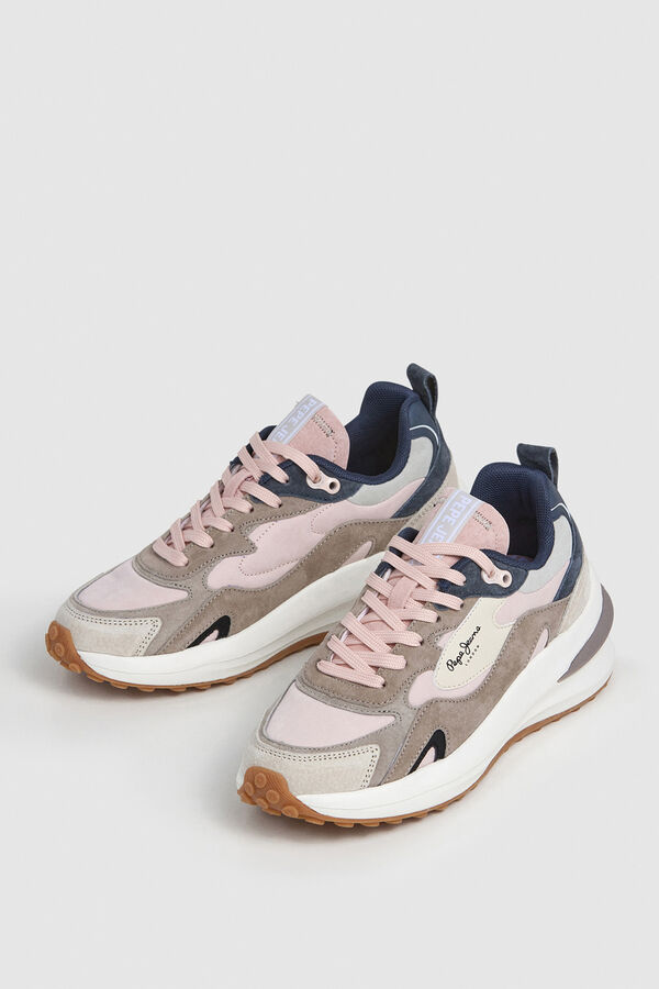 Pepe Jeans Tênis com detalhes de estampa animal rosa