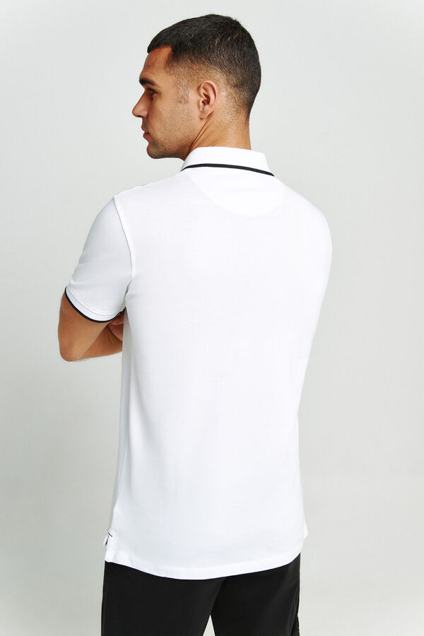 Jack & Jones Polo de manga curta b&aacute;sico branco