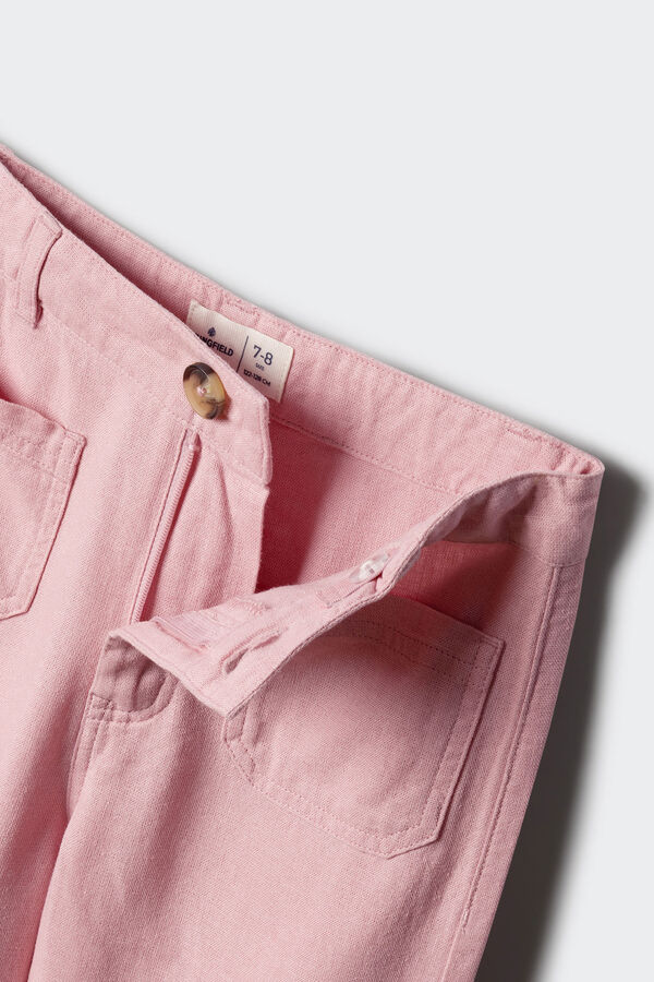 Springfield Kids Cal&ccedil;a culotte em linho rosa