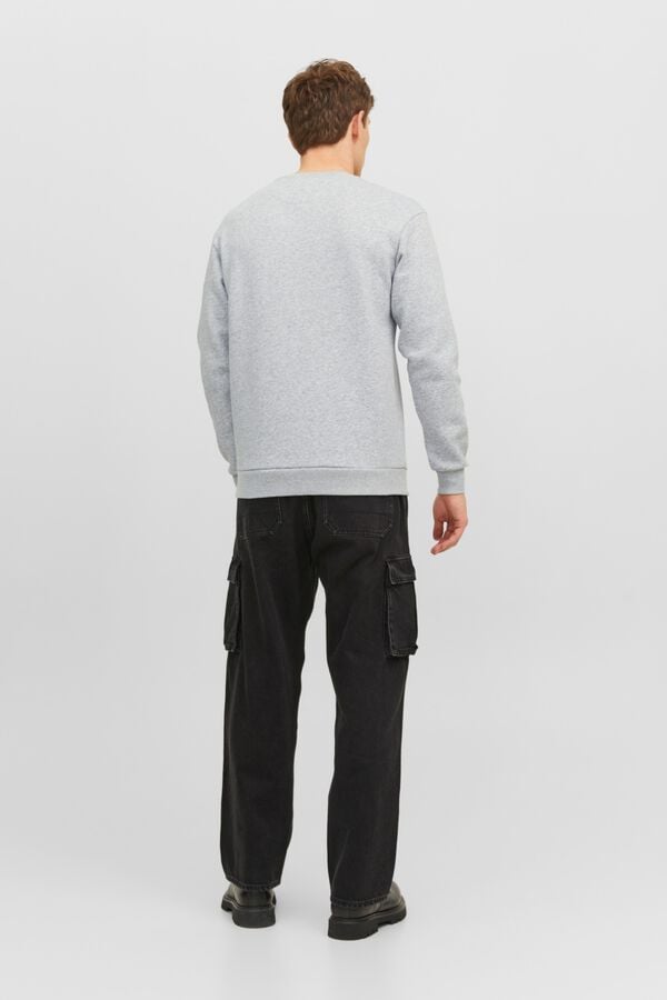 Jack & Jones Sweatshirt relaxed gola redonda cinzento