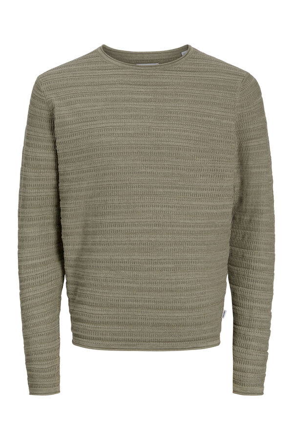 Jack & Jones Camisa de malha de regular fit Caqui escuro