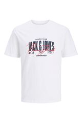 Jack & Jones PLUS T-shirt de manga curta estampada branco