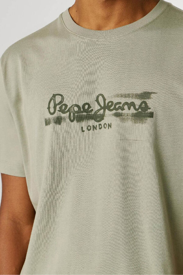 Pepe Jeans T-shirt manga curta bege