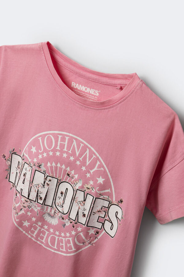 Springfield Kids Camiseta feminina dos Ramones rosa
