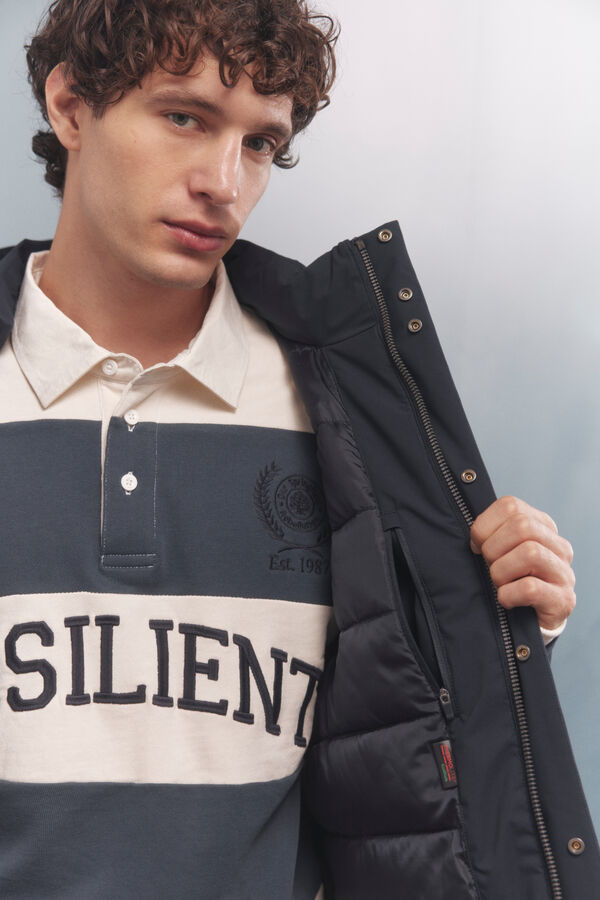Springfield Parka acolchoada térmica azul