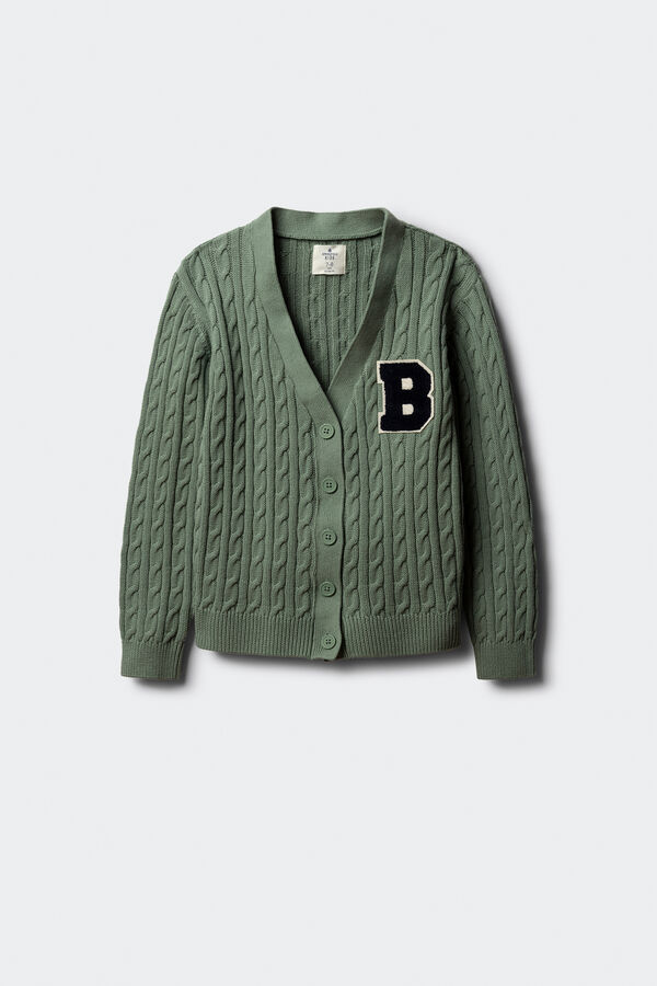 Springfield Kids Cardigan universitário feminino verde