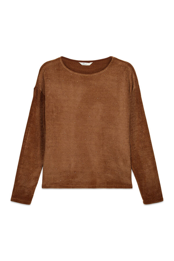 Springfield T-shirt cravejada de chenille cru